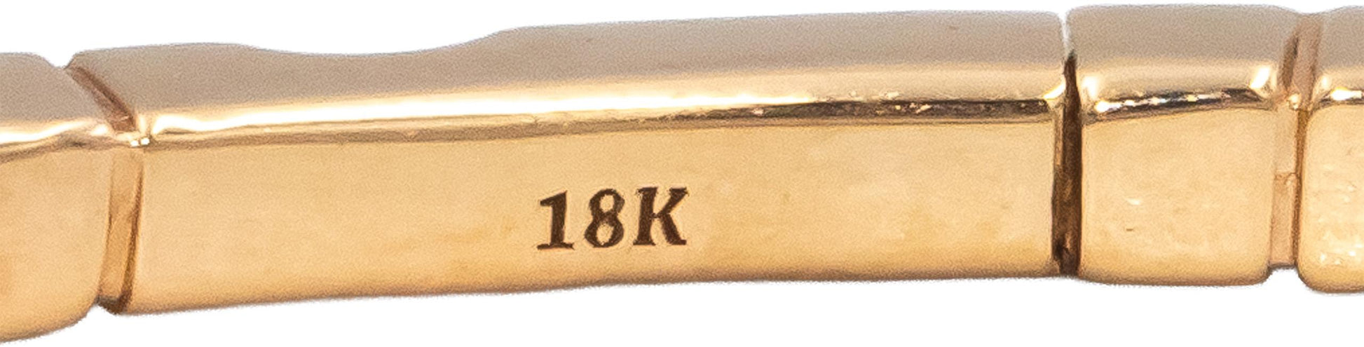 Round Diamond 18k Rose Gold Flexible Bangle Bracelet 2.33CT