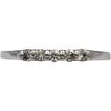 10k White Gold Round Diamond Five Stone Band Ring 0.27CT Size 6.5