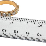 18k Rose Gold VS Round Diamond Half Eternity Band Ring 1.85CT Size 7.75