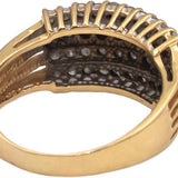 14k Yellow Gold Round Diamond Cluster Cocktail Ring 1.0CT Size 7