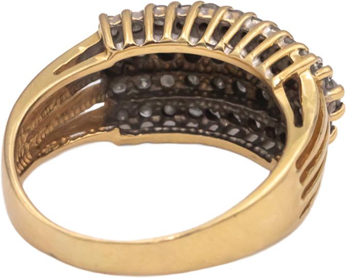 14k Yellow Gold Round Diamond Cluster Cocktail Ring 1.0CT Size 7