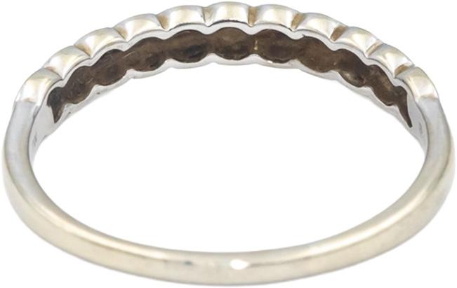 10k White Gold Round Diamond Two Row Band Ring 0.20CT Size 9