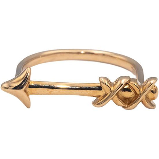 TIFFANY & CO 18k Rose Gold Paloma Picasso Graffiti Arrow Ring Size 3.25