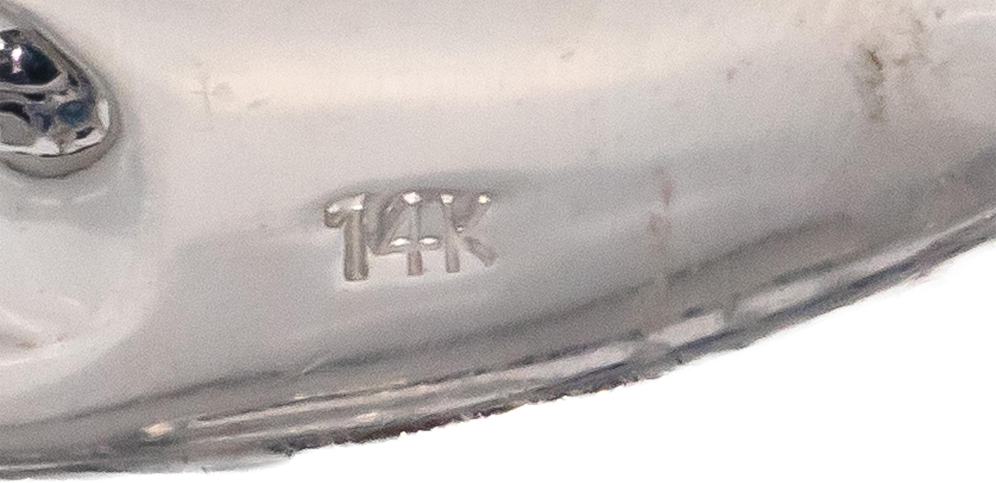 14k White Gold Round Blue Sapphire & VS Diamond Cocktail Ring 1.50CT Size 7