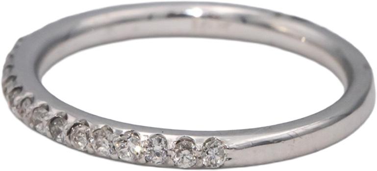 14k White Gold Round Diamond Anniversary Band Ring 0.33CT Size 6.5