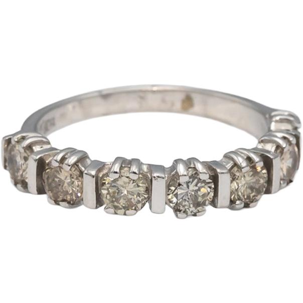14k White Gold Round Diamond Band Ring 0.70CT Size 6