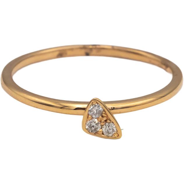 18k Yellow Gold VS Round Diamond Band Ring 0.07CT Size 7.25