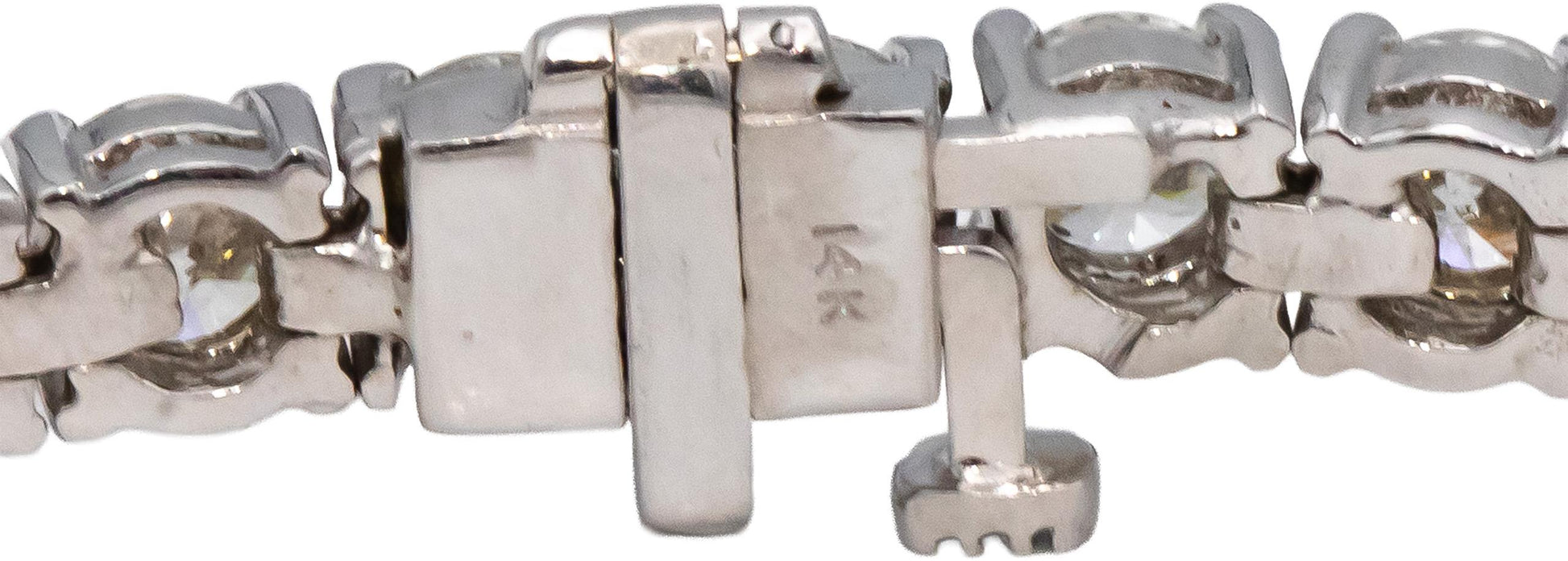 14k White Gold Round Diamond Tennis Bracelet 8.76CT
