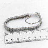 Vintage Antique Platinum VS Round Diamond Double Row Bracelet 3.50CT