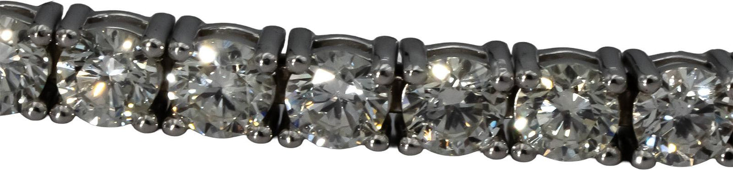 14k White Gold VS Round Diamond Tennis Bracelet 5.72CT