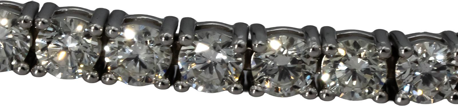 14k White Gold VS Round Diamond Tennis Bracelet 5.72CT