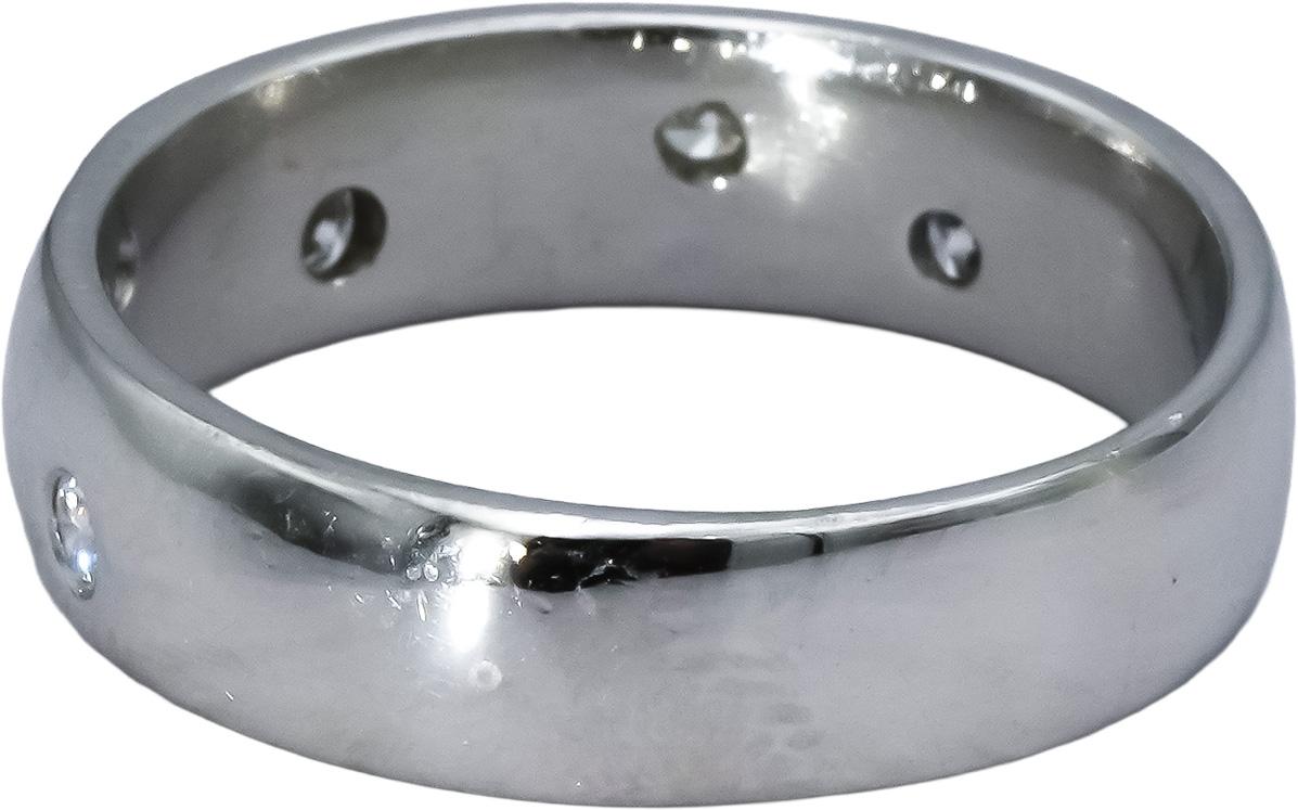 BAILEY BANKS & BIDDLE Platinum 950 VS Round Diamond Band Ring 0.15CT Size 6