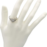 GIA Vintage Antique 18k White Gold VS1/G Diamond & Sapphire Filigree Ring .78CT