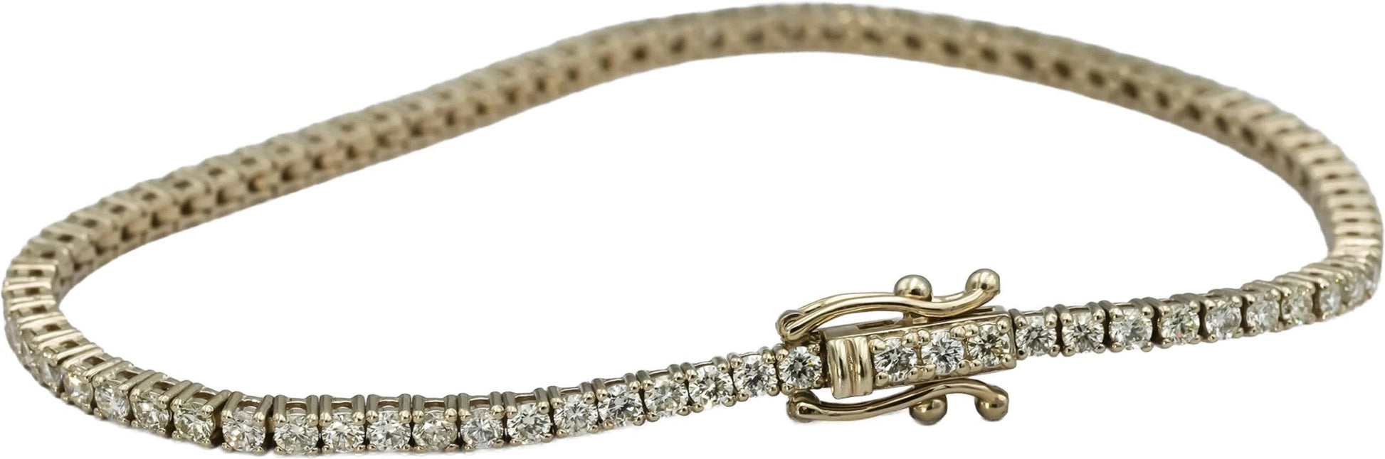 14k White Gold Round Diamond Tennis Bracelet 2.69CT
