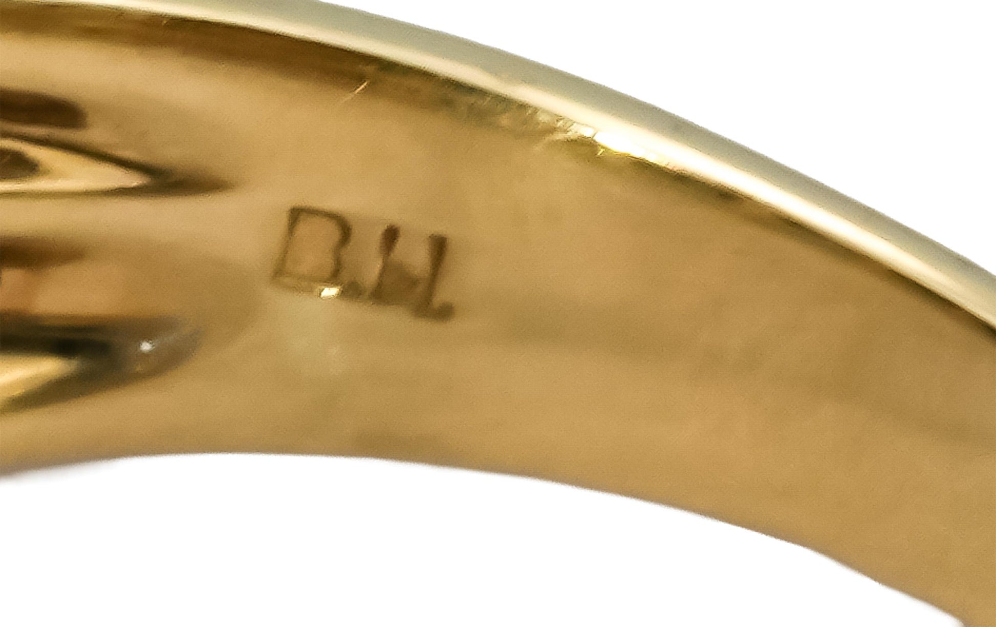 BH EFFY 14k Yellow Gold Diamond and Sapphire Band Ring 1.15CT Size 7.25