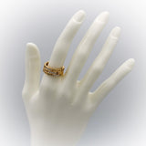 CARTIER 18k Yellow Gold VS Round Diamond Maillon Panthere Ring .90CT Size 53