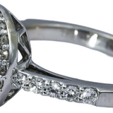 18k White Gold Round Diamond Engagement Ring 2.52CT w/ 2.12CT Center Size 5.5