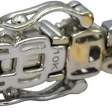 10k White Gold Round and Baguette Cut Diamond Line Bracelet 6.0CT