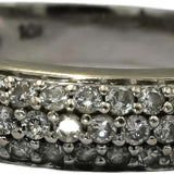 10k White Gold Round Pave Diamond Band Ring 0.50CT Size 6.25