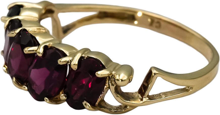 10k Yellow Gold Oval Cut Pink Tourmaline Band Ring 1.25CT Size 8