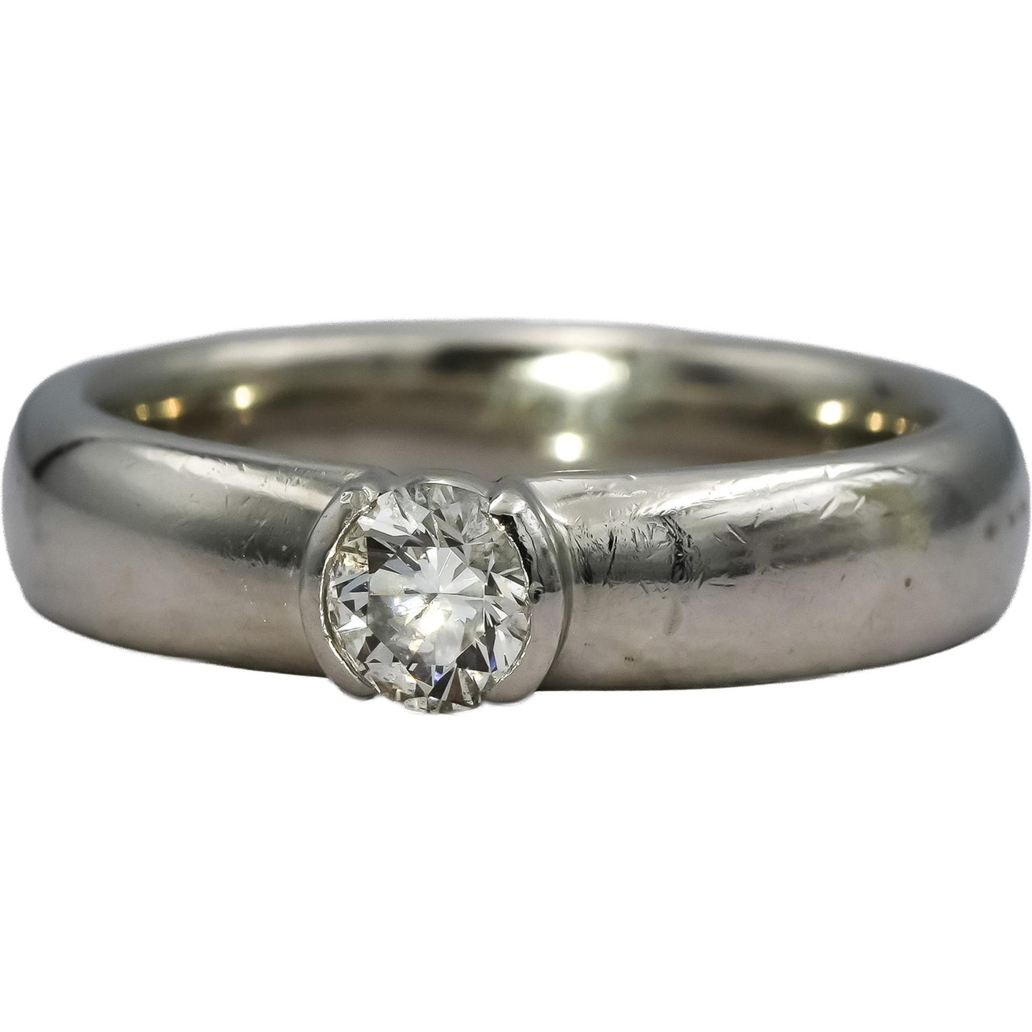 TIFFANY & CO. Platinum Etoile Diamond Engagement Ring 0.51CT Size 8.25 w/ Box