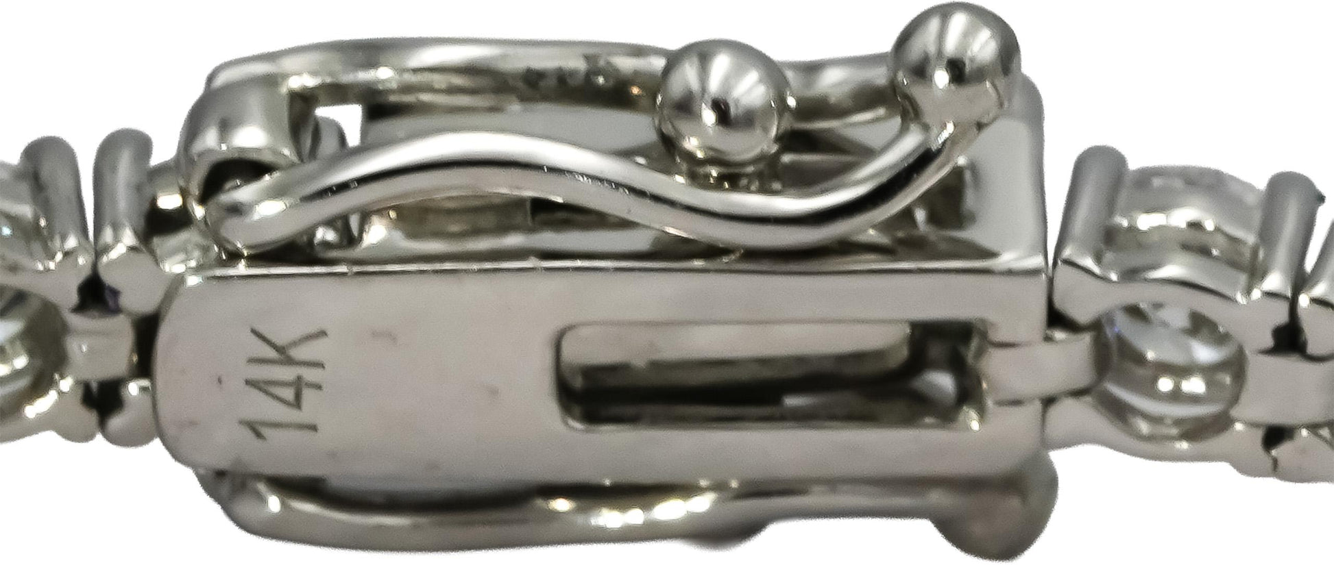 14k White Gold VS Round Lab-Grown Diamond Tennis Bracelet 6.82CT