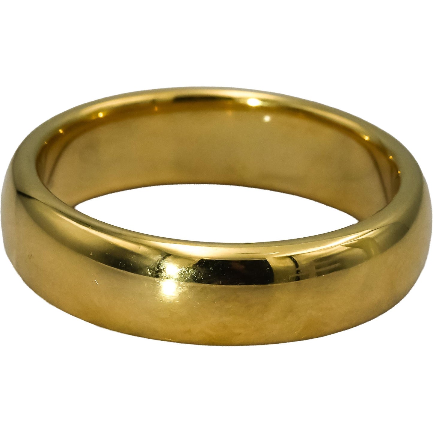 TIFFANY & CO. 1999 18k Yellow Gold 6mm Wide Band Ring Size 9.25