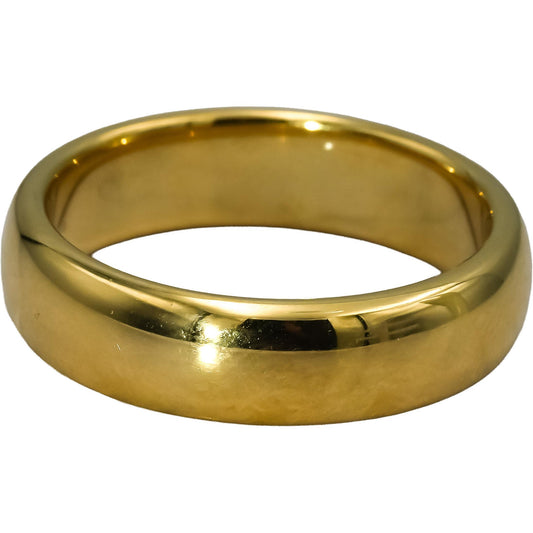 TIFFANY & CO. 1999 18k Yellow Gold 6mm Wide Band Ring Size 9.25