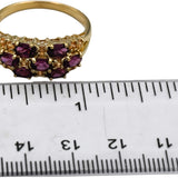 14k Yellow Gold Tourmaline and Citrine Band Ring 1.35CT Size 11