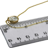 IGI 14k Yellow Gold VS1/F Oval Cut Lab-Grown Diamond Pendant Necklace 2.21CT