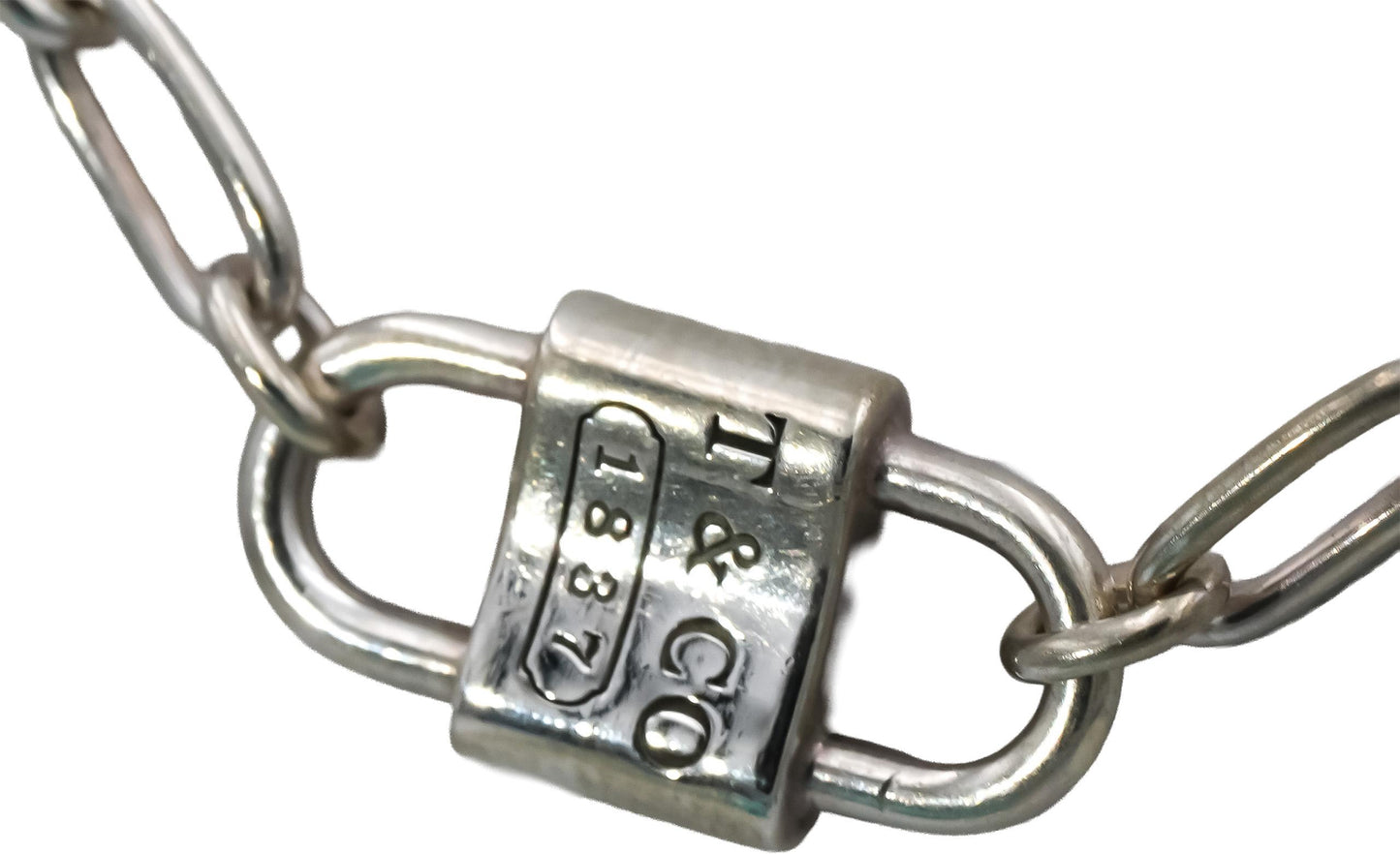 TIFFANY & CO. Sterling Silver 1837 Padlock Charm Necklace w/ Box 800.00 Retail