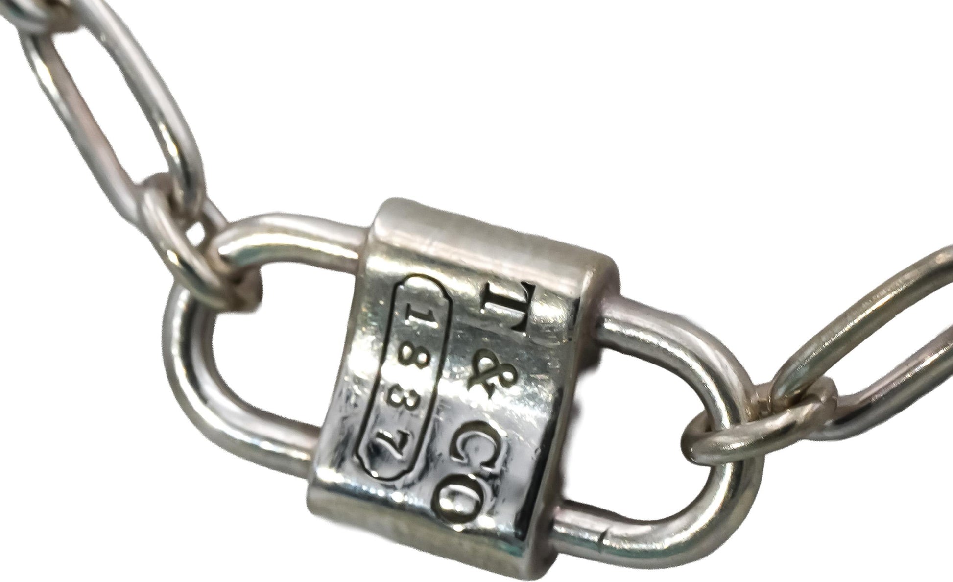 TIFFANY & CO. Sterling Silver 1837 Padlock Charm Necklace w/ Box 800.00 Retail