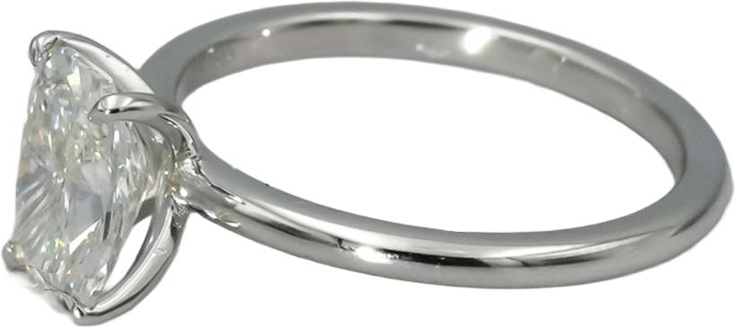 IGI 14k White Gold VS2/F Cushion Cut Lab-Grown Diamond Solitaire Ring 1.89CT