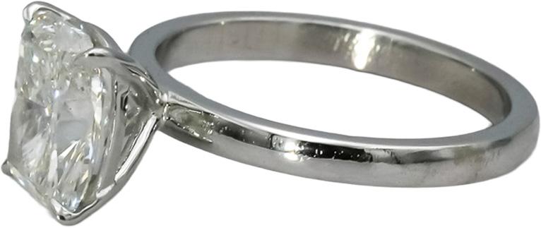 IGI 14k White Gold VS2/F Cushion Lab-Grown Diamond Ring 1.92CT Size 5.75