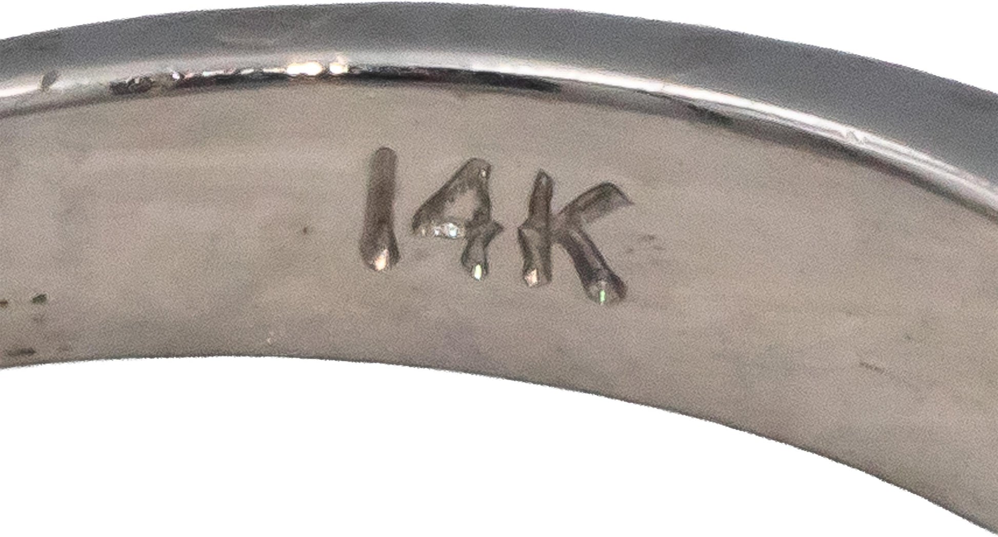 14k White Gold 1.0CT Princess Cut Diamond Wedding Band Ring Size 6.25