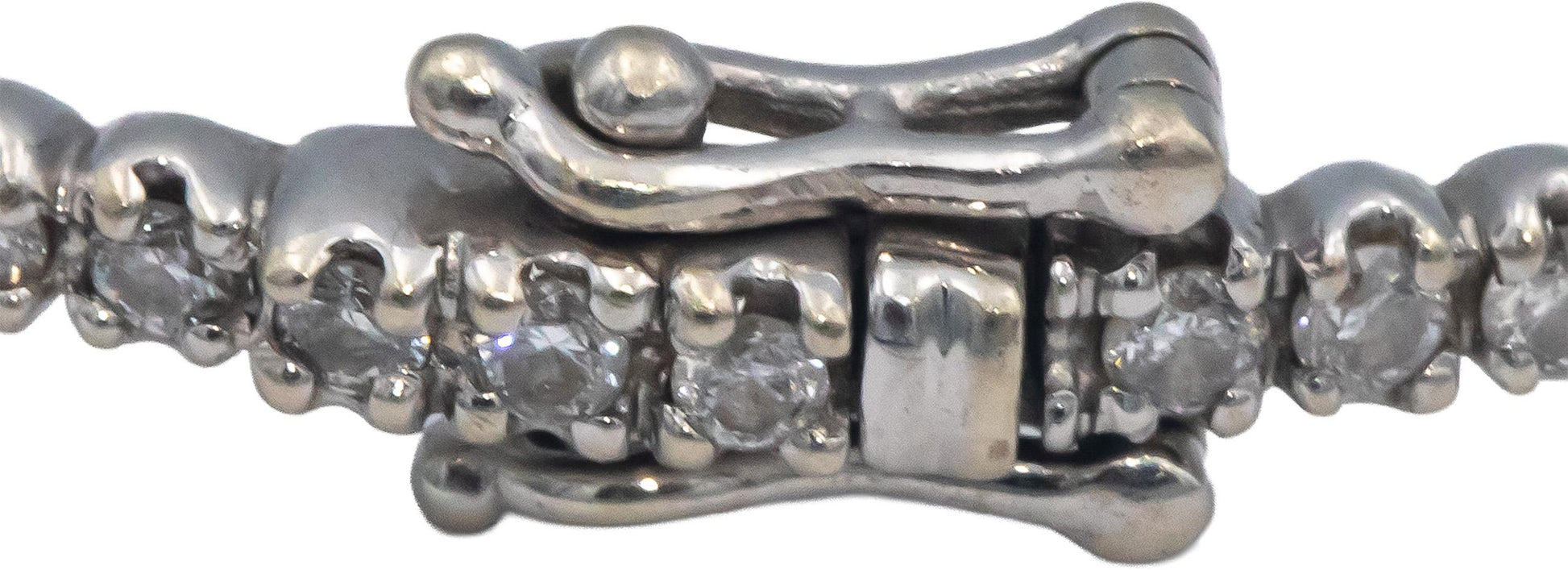 14k White Gold Jewelry 2.0CT Round Cut Diamond Bangle Bracelet