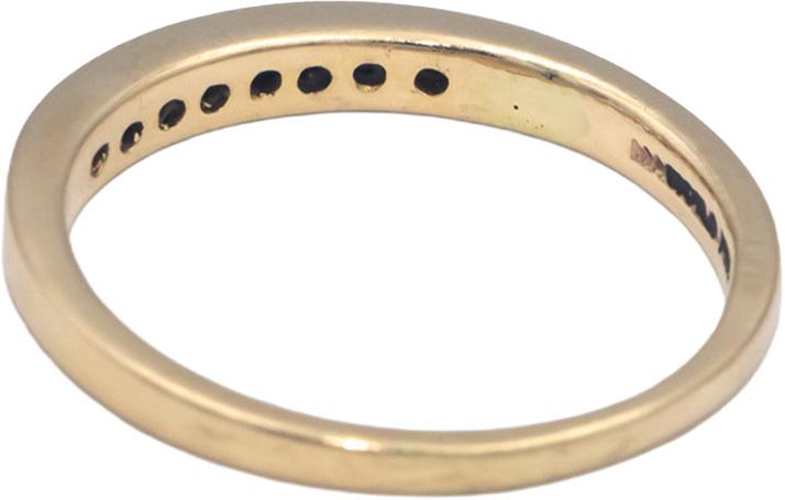 14k Yellow Gold 0.18CT Round Cut Diamond Band Ring Size 8