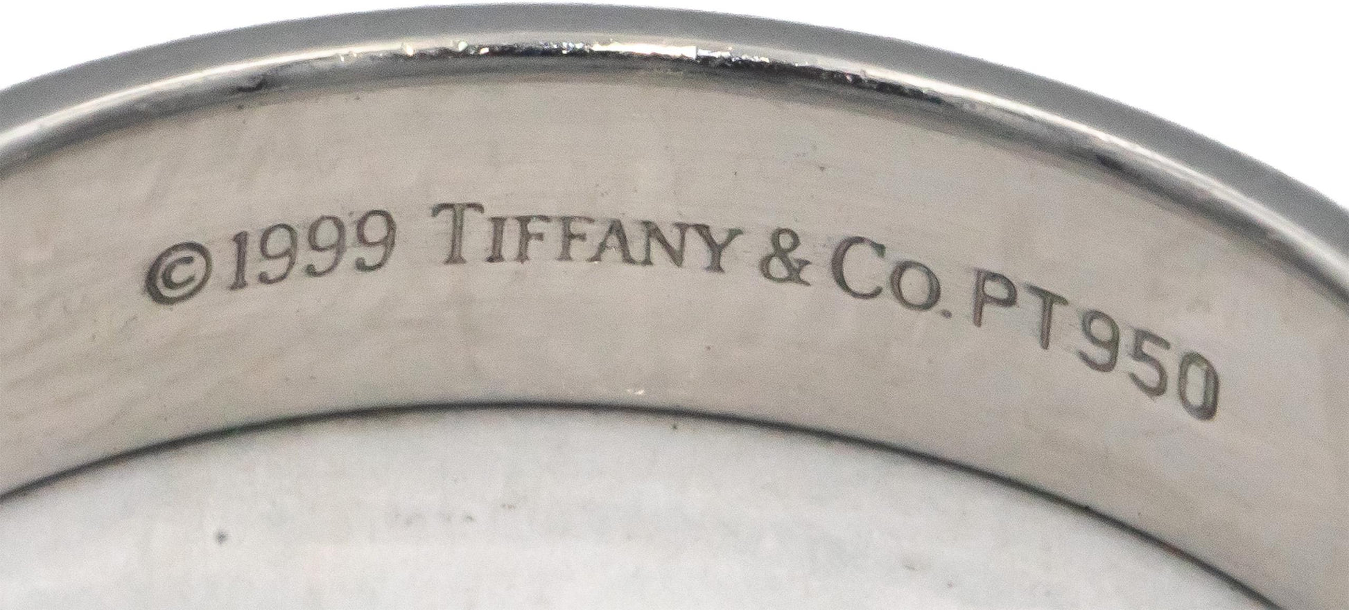 TIFFANY & CO. Platinum Jewelry 1999 Forever Men's Wedding Band Ring Size 7.5