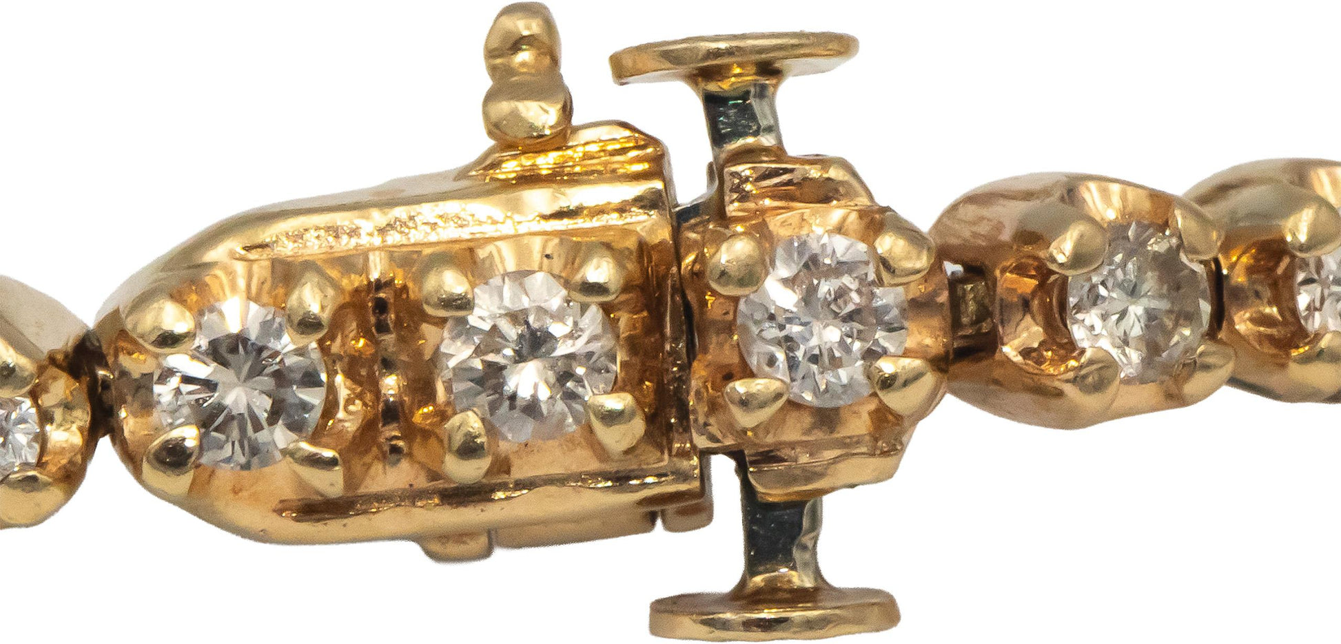 14k Yellow Gold Jewelry VS Round Cut Diamond Tennis Bracelet 2.0CT