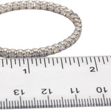 18k White Gold VS Round Diamond Oval Hoop Inside Out Earrings 5.78CT
