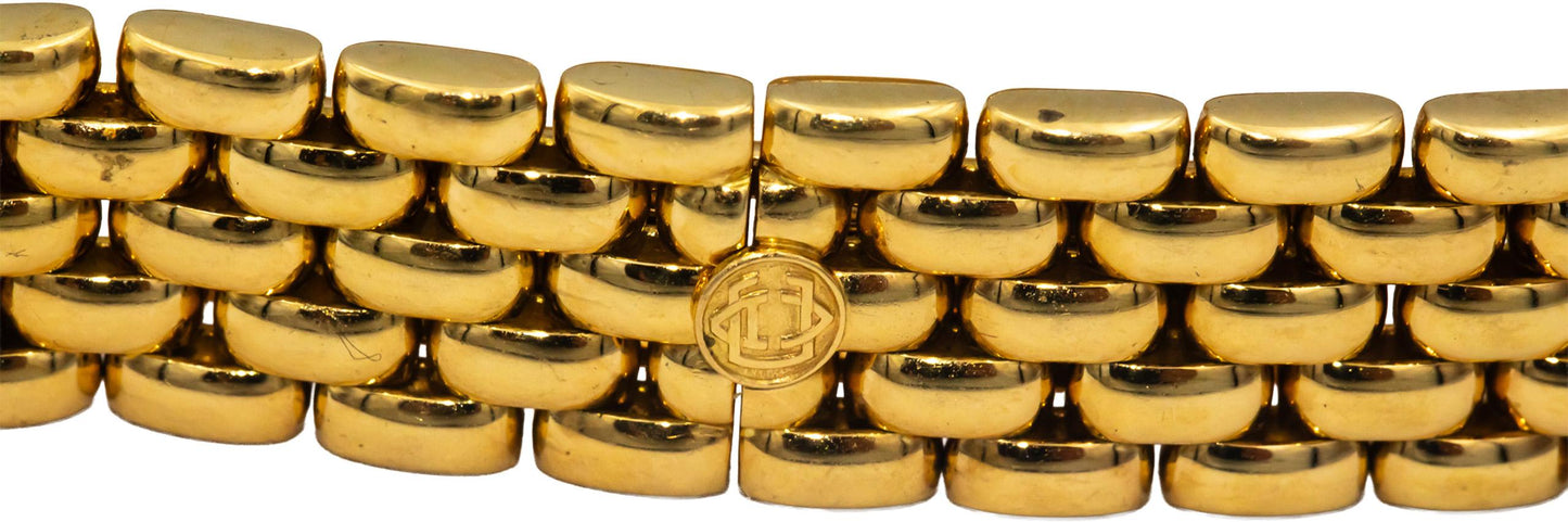 VAN CLEEF & ARPELS 18641-B3 18k Yellow Gold 1.50CT VS Diamond Bezel Quartz Watch