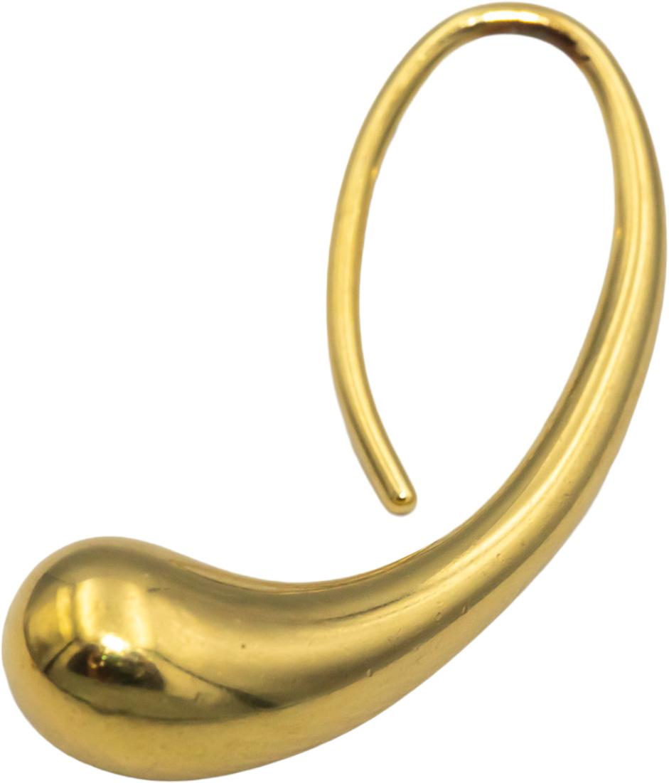 TIFFANY & CO. 18k Yellow Gold Elsa Peretti Teardrop Earrings w/ Box