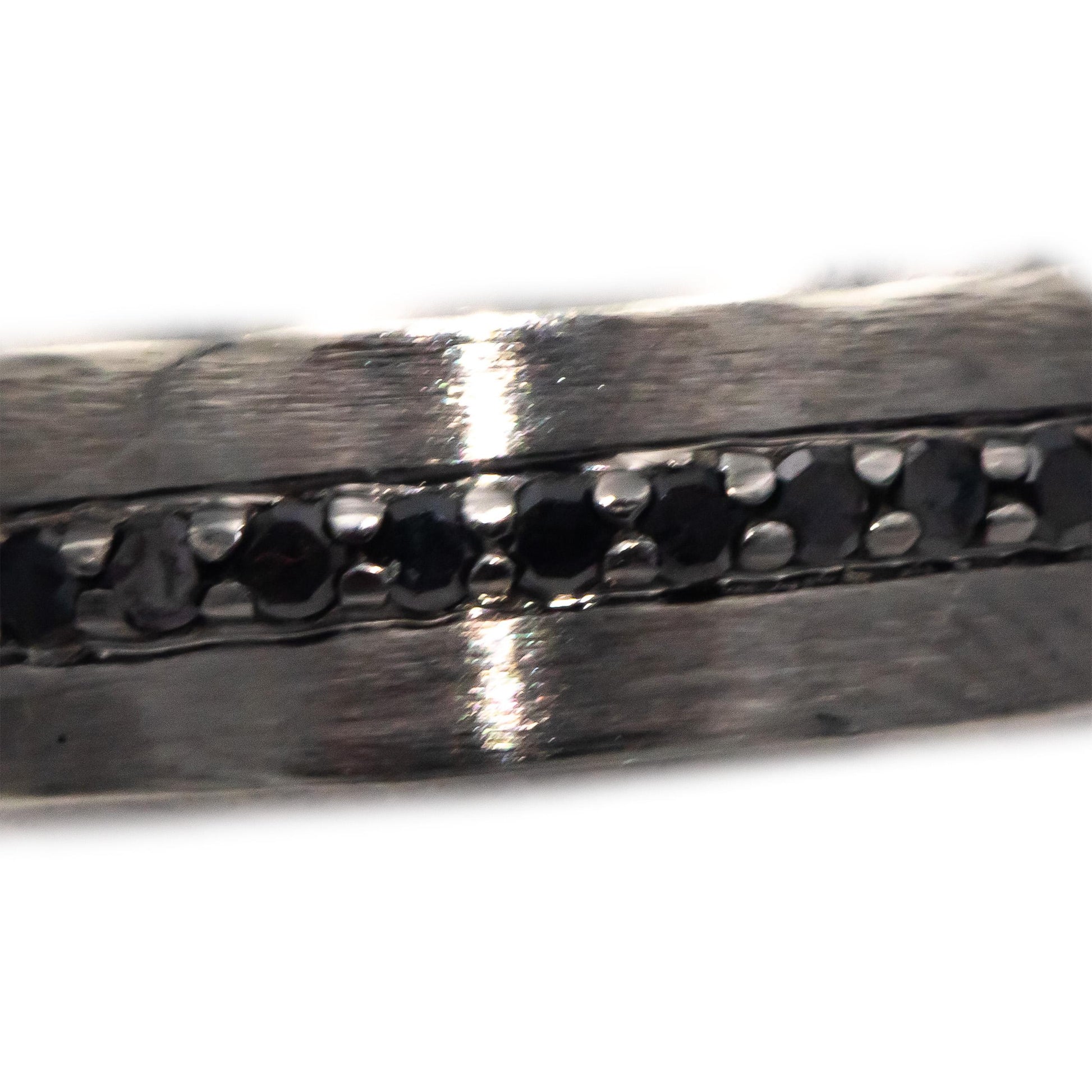 10k Black Gold Round Cut Black Diamond Men's Eternity Ring 0.50CT Size 10.75