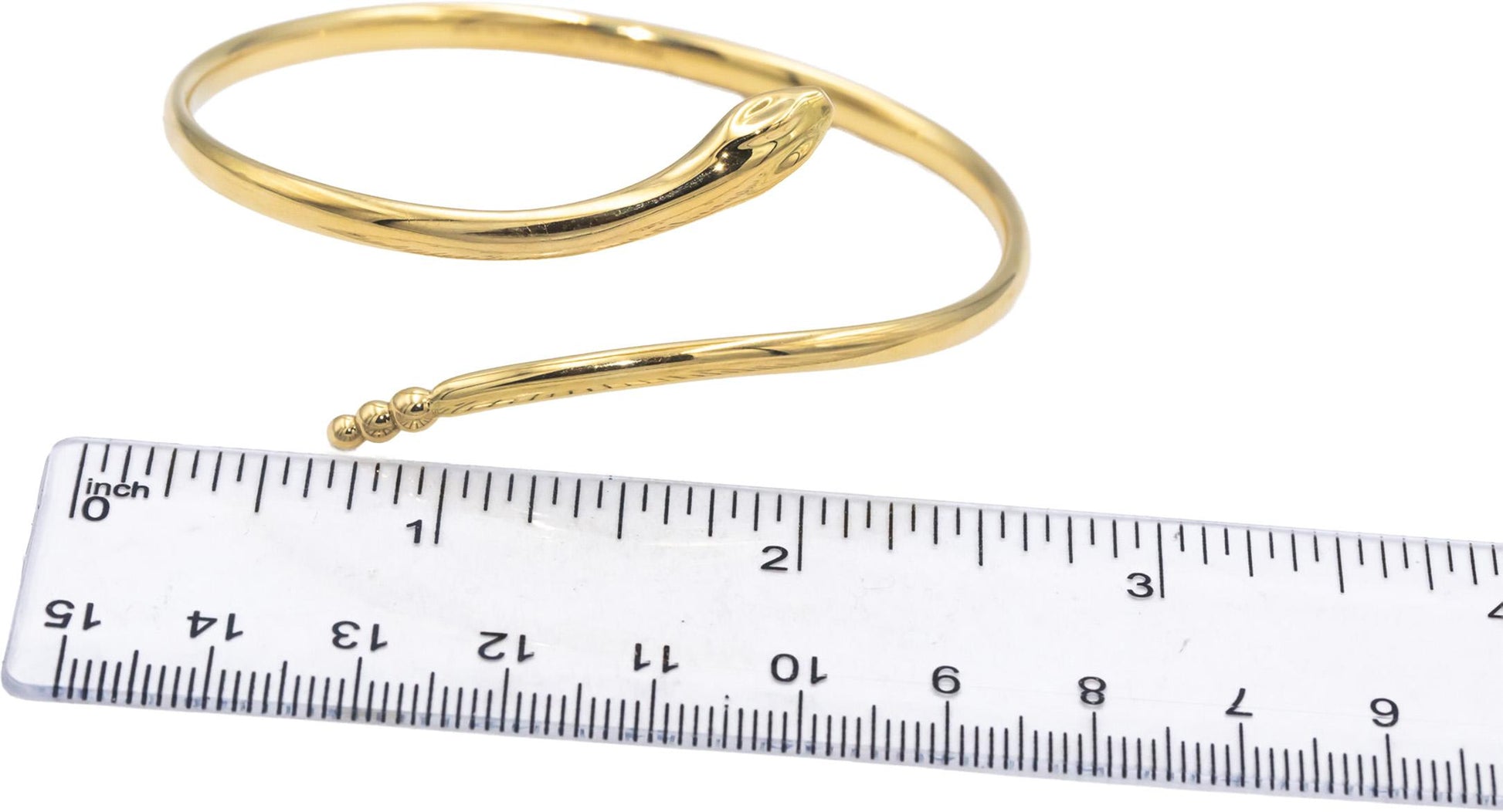 TIFFANY & CO. 18k Yellow Gold Elsa Peretti Snake Bangle Bracelet $7900 Retail