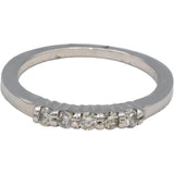 10k White Gold Round Diamond Five Stone Band Ring 0.27CT Size 6.5