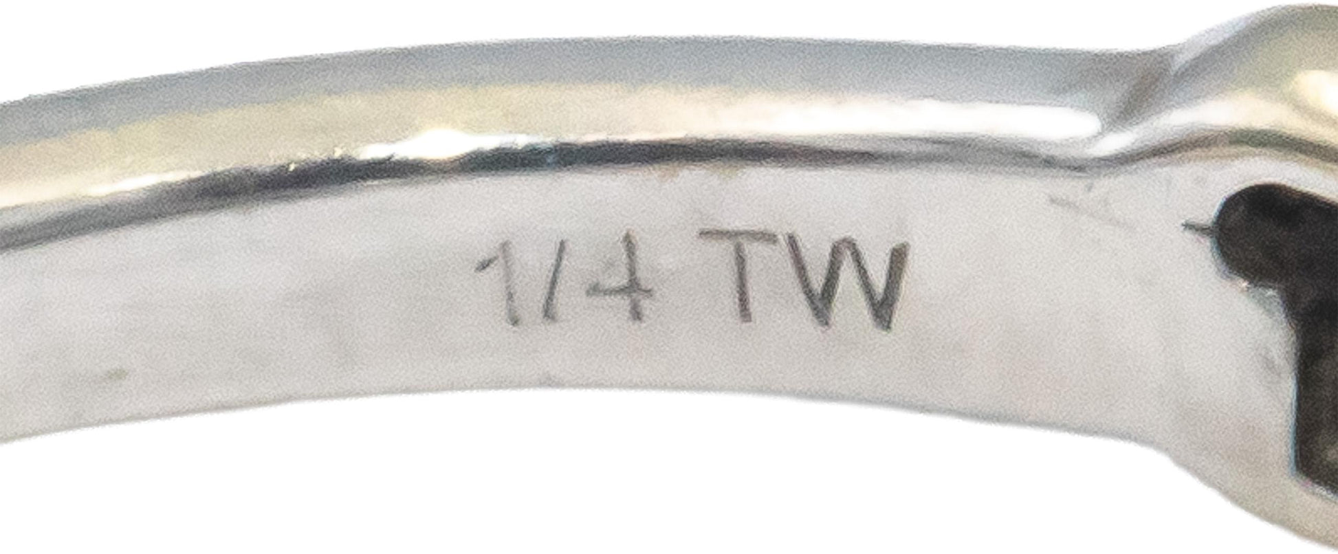 10k White Gold Round Diamond Two Row Band Ring 0.20CT Size 9