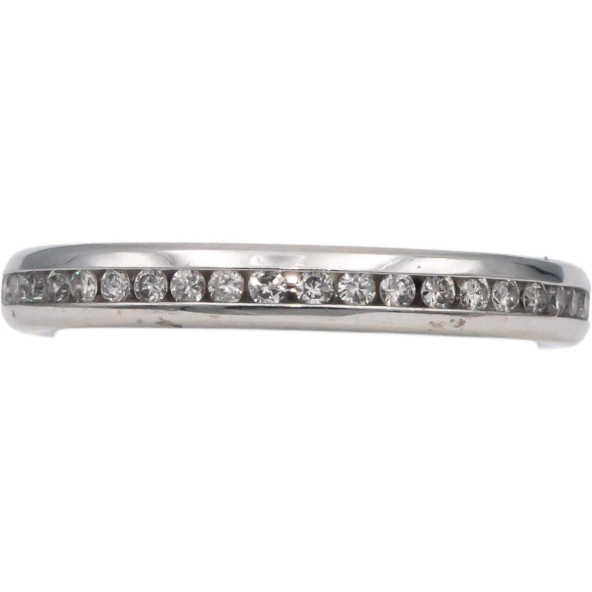 14k White Gold Round Channel Set Diamond Eternity Band Ring 0.50CT Size 7.25
