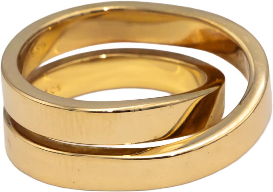 CARTIER Vintage 18k Yellow Gold Nouvelle Vague Crossover Ring 6.75 Euro 54