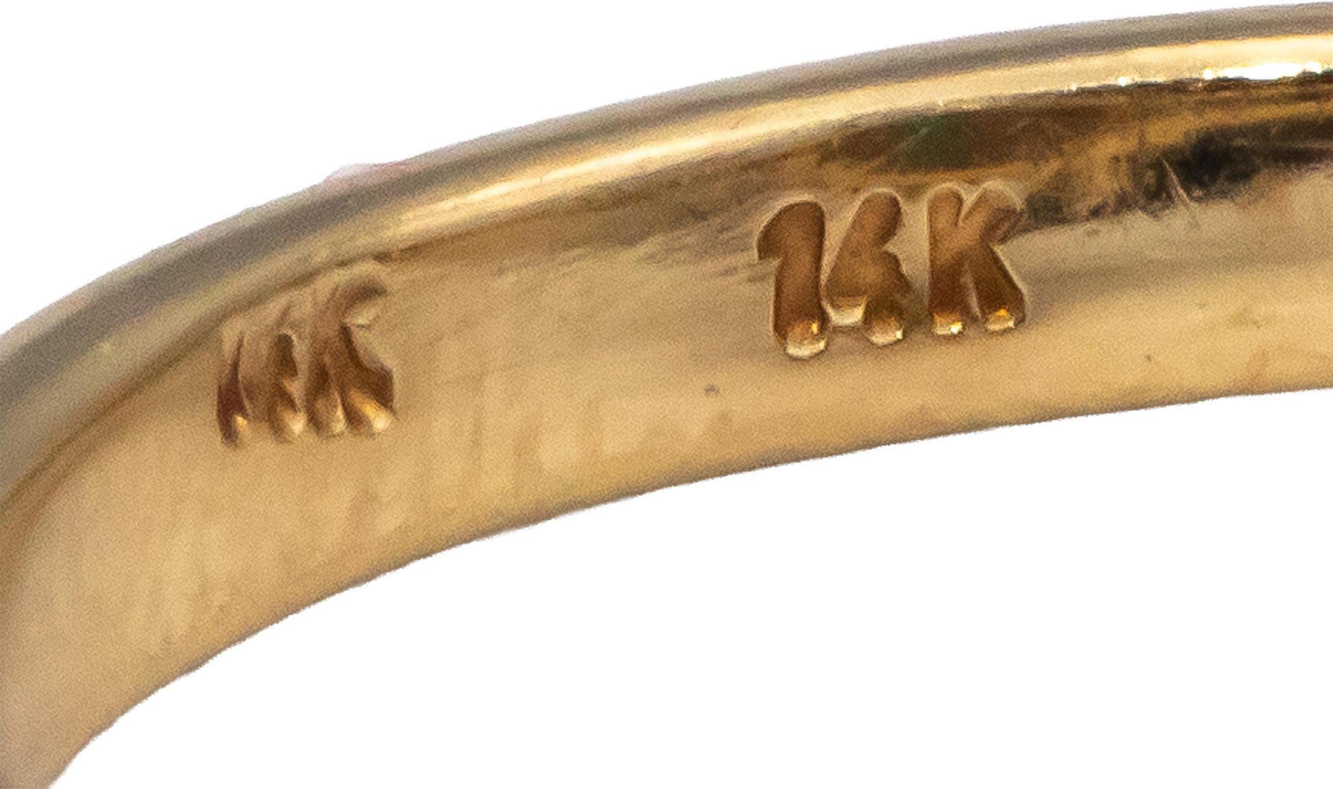 14k Yellow Gold Diamond & Emerald Halo Ring 0.90CTW Size 8.5