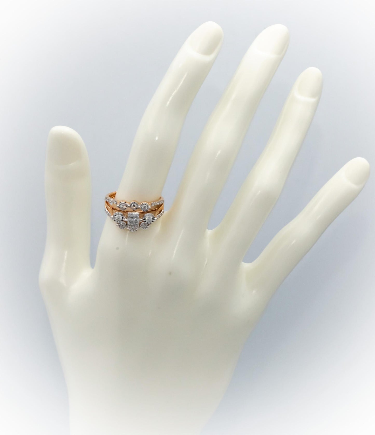 18k Rose Gold Round Diamond Cocktail Ring 0.50CT Size 6.5